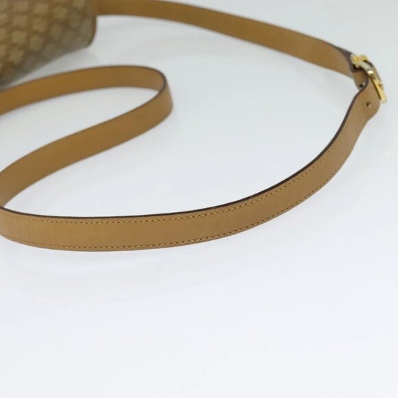 CELINE Macadam Canvas Shoulder Bag Beige Gold Auth 121456 - Picture 8 of 16